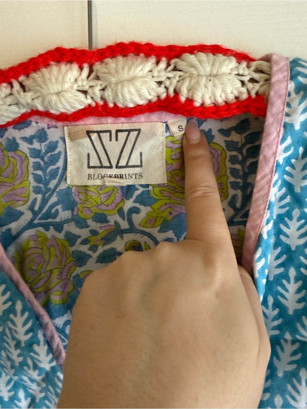 SZ Blockprint Jaipur Printed Dress - SMALL - Picture 4 of 6